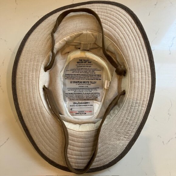 Tilley Size 7 1/4 TMH55 Mash-Up Airflo Sun Hat Hemp Blend Fishing Sports Brown - Picture 11 of 12